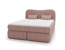 Lova dvigulė continental Polak Meble Isla Comfort, 160 x 200 cm, rožinė, su čiužiniu, su grotelėmis