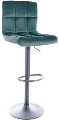 Baro kėdė Hoker C-105 Velvet 78 C105VCZ, matinė, juoda/žalia, 42 cm x 39 cm x 65 - 96 cm