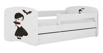 Vaikiška lova viengulė Kocot Kids Wednesday, balta, 80 x 160 cm, su patalynės dėže, be čiužinio