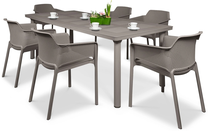 Lauko baldų komplektas Net/Libeccio 6+1, rusvai gelsva, 6 vietų