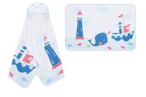 Vaikiškas rankšluostis Fillikid, mėlynas/baltas/raudonas, 140 cm x 70 cm