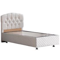 Lova viengulė Kalune Design Efes, 120 x 200 cm, kreminė, be čiužinio, su grotelėmis