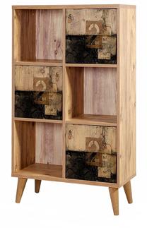 Lentyna Kalune Design Mono 764, ruda/juoda, 35 cm x 77 cm x 133 cm