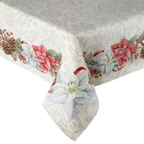 Kalėdinė staltiesė stačiakampė OSB-158, sidabro/raudona, 140 x 180 cm