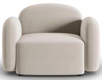 Krėslas Micadoni Home Blair Velvet, smėlio, 119 cm x 87 cm x 80 cm