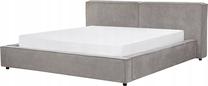 Lova dvigulė Beliani Linards, 180 x 200 cm, pilka, be čiužinio, su grotelėmis