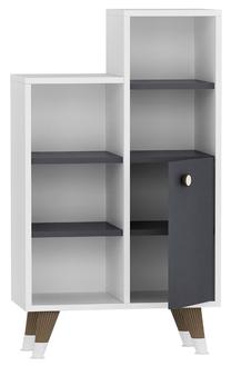 Spintelė Kalune Design Stella 475OLV1632, antracito/balta, 29.6 cm x 60 cm x 105 cm