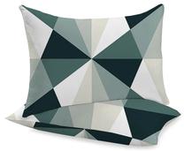 Pagalvės užvalkalas Rustilė Matriks 1715, balta/pilka/šviesiai žalia, 50 cm x 60 cm