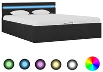 Lova pusantros vietos VLX Fabric 285602, 120 x 200 cm, tamsiai pilka, be čiužinio, su grotelėmis