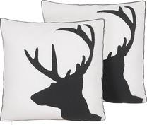 Kalėdinė dekoratyvinė pagalvėlė Shumee Shadrack, balta/juoda, 45 cm x 45 cm, 2 vnt.