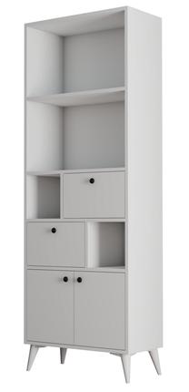 Pastatoma lentyna Kalune Design Ninova 1954, balta, 35 cm x 69 cm x 195 cm