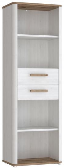 Spinta Forte Ogai OGXR7111-M642, balta/medžio, 41.3 cm x 65.5 cm x 198.3 cm