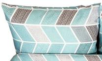 Pagalvės užvalkalas Rustilė Tiles 7220, ruda/smėlio/turkio, 70 cm x 80 cm