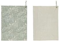 Virtuvinių rankšluosčių rinkinys 4Living Astrid, rudas/žalias, 70 cm x 50 cm, 2 vnt.