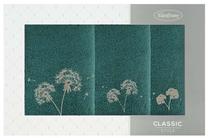 Vonios rankšluosčių rinkinys Eurofirany Classic, kreminė/tamsiai žalia, 140 cm x 70 cm, 3 vnt.