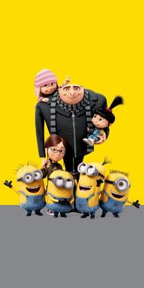 Vaikiškas rankšluostis Minions RDC-421, geltona/pilka, 140 cm x 70 cm