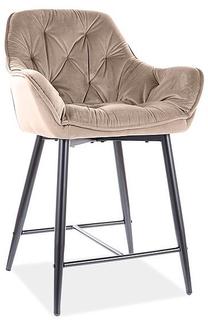 Baro kėdė Cherry H-2 Bluvel 28 CHERRYH2VCBE, juoda/smėlio, 42 cm x 56 cm x 86 cm