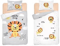 Vaikiškas patalynės užvalkalų komplektas Mariall PPH-49, balta/oranžinė/pilka, 100 x 135 cm