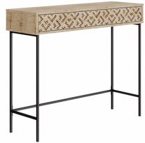 Konsolinis staliukas Kalune Design Heaton, ąžuolo/juoda, 35.5 cm x 110 cm x 90 cm