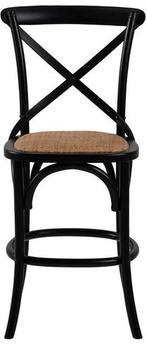 Baro kėdė Eileen, juoda/medžio, 55 cm x 51 cm x 105 cm