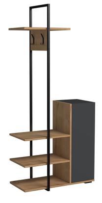 Prieškambario spinta Kalune Design Rone 492LGM1160, antracito, 35 cm x 80 cm x 184 cm