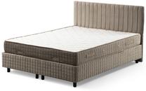 Lova viengulė Kalune Design Safir, 90 x 190 cm, ruda, su čiužiniu, su grotelėmis