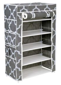 Batų spintelė Gockowiak Mona Marroco, balta/pilka, 30 cm x 60 cm x 90 cm