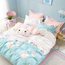 Vaikiškas patalynės užvalkalų komplektas PBS-512, mėlyna/rožinė/rusva, 160 x 200 cm