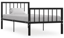 Lova viengulė VLX Bed Frame, 100 x 200 cm, juoda, be čiužinio, su grotelėmis