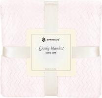 Pledas Springos Lovely Blankets Extra Soft, šviesiai rožinė, 130 cm x 180 cm