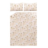 Patalynės užvalkalų komplektas Domoletti White Flowers, balta/kreminė, 160 x 200 cm