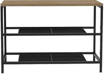 Batų lentyna Kalune Design Frankfurt L2033, ąžuolo/juoda, 30 cm x 70 cm x 45 cm