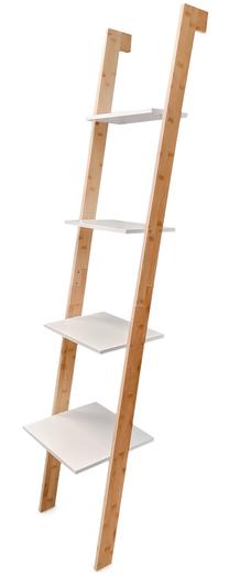 Pastatoma lentyna ModernHome Shelf MSP1136, ruda/balta, 48 cm x 34 cm x 161 cm