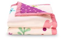 Antklodė Dormeo Lana Bamboo Garden, 140 x 200 cm, rožinė