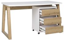 Rašomasis stalas su stalčiais Iwo I, ąžuolo/balta