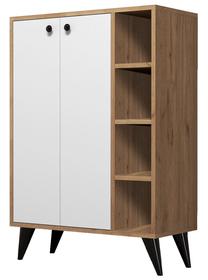 Batų dėžė Kalune Design Multi 1814, balta/riešuto, 7.2 cm x 3.5 cm x 10.5 cm