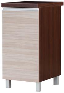 Apatinė virtuvinė spintelė Bodzio Sandi KS40DP-LA/P/OR, riešuto/smėlio, 60 cm x 40 cm x 86 cm