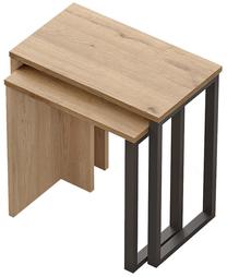 Kavos staliukų komplektas Kalune Design ON7-S, rudas/juodas, 44.5 - 51 cm, 2 vnt.