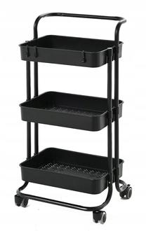 Lentyna su ratukais OTE, juoda, 42 cm x 37 cm x 88 cm