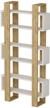 Lentyna Kalune Design Carmen 550ARN1672, ąžuolo/balta, 25.6 cm x 80 cm x 160 cm