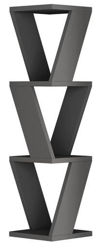 Sieninė lentyna Kalune Design Zena 855DTE1791, antracito, 22 cm x 22 cm x 85 cm