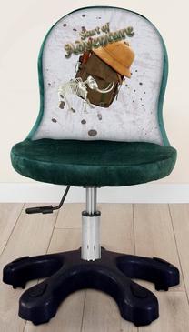 Vaikiška darbo kėdė Kalune Design Explorer, 46 x 50 x 58 cm, balta/juoda/žalia