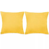 Kėdžių pagalvėlė VLX Velour 132917, geltona, 60 cm x 60 cm, 2 vnt.