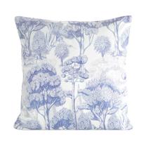 Dekoratyvinės pagalvėlės užvalkalas Len 25, balta/violetinė, 50 cm x 50 cm