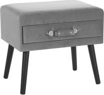 Naktinis staliukas Beliani Eurostar, juodas/pilkas, 50 cm x 35 cm x 46 cm