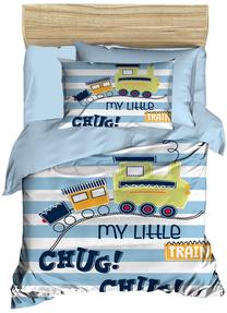 Vaikiškas patalynės užvalkalų komplektas Mijolnir PH162, mėlyna/balta/žalia, 100 x 150 cm