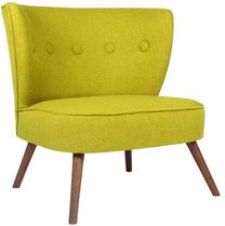 Kėdė Hanah Home Bienville Peanut, geltonas/žalias, 72 cm x 80 cm x 77 cm