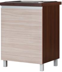 Apatinė virtuvinė spintelė Bodzio Sandi KS60DPZ-LA/P/OR, riešuto/smėlio, 60 cm x 60 cm x 86 cm