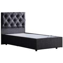 Lova viengulė Kalune Design Eylul, 90 x 200 cm, antracito, be čiužinio, su grotelėmis