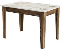 Stalas Kalune Design Kiev 506, balta/pilka/riešuto, 72 cm x 110 cm x 75 cm